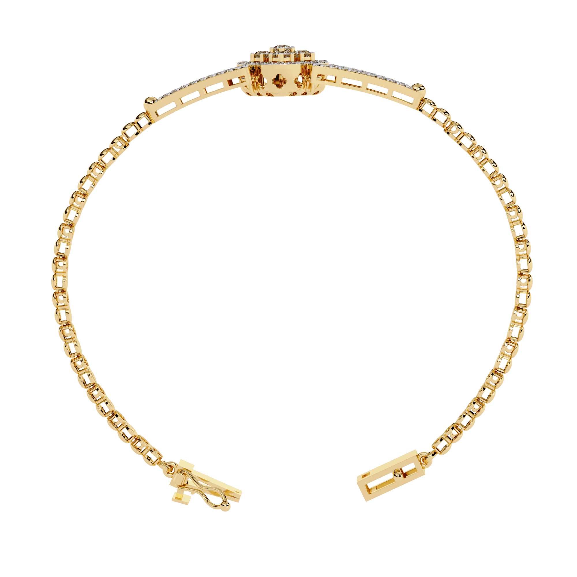 Floral Arc Lab-Grown Diamond Bracelet in 925 Silver (1.15 ct) - Image 15