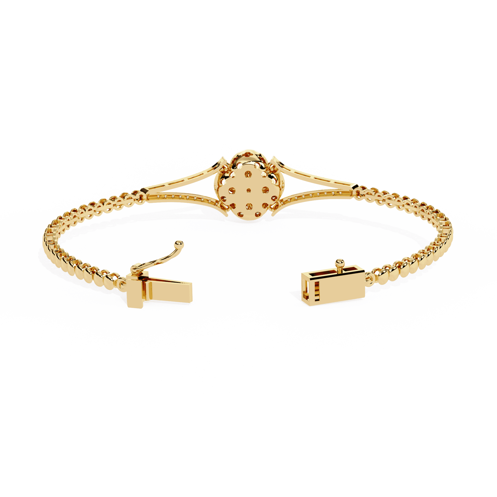 Floral Arc Lab-Grown Diamond Bracelet in 925 Silver (1.15 ct) - Image 9