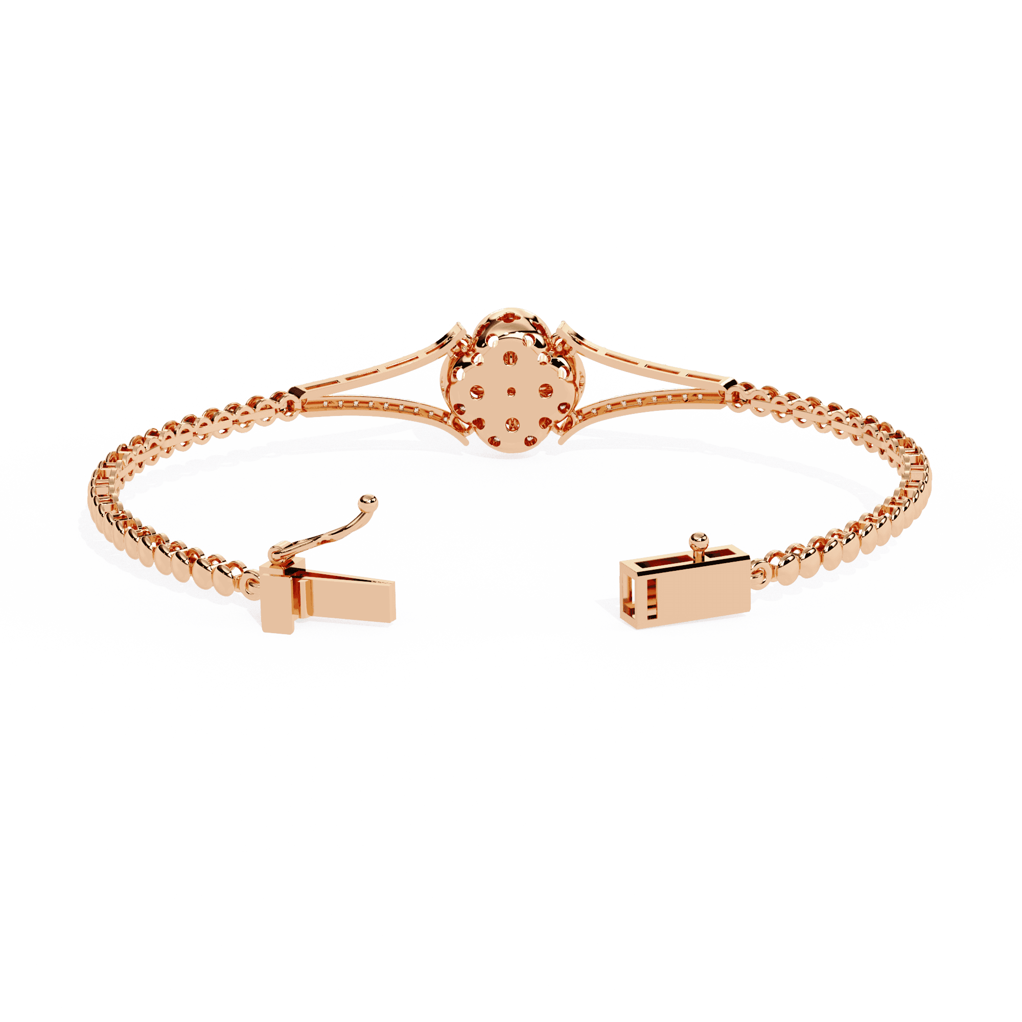 Floral Arc Lab-Grown Diamond Bracelet in 925 Silver (1.15 ct) - Image 7