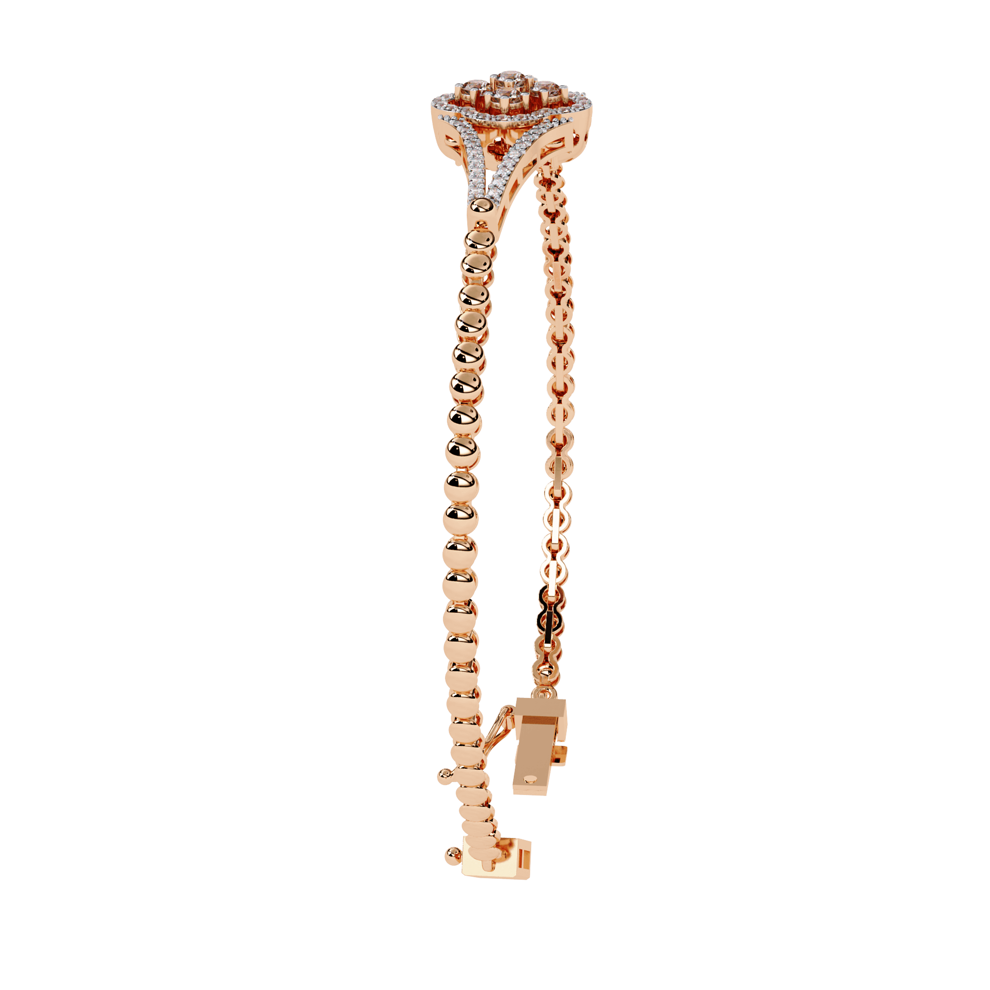 Floral Arc Lab-Grown Diamond Bracelet in 925 Silver (1.15 ct) - Image 10