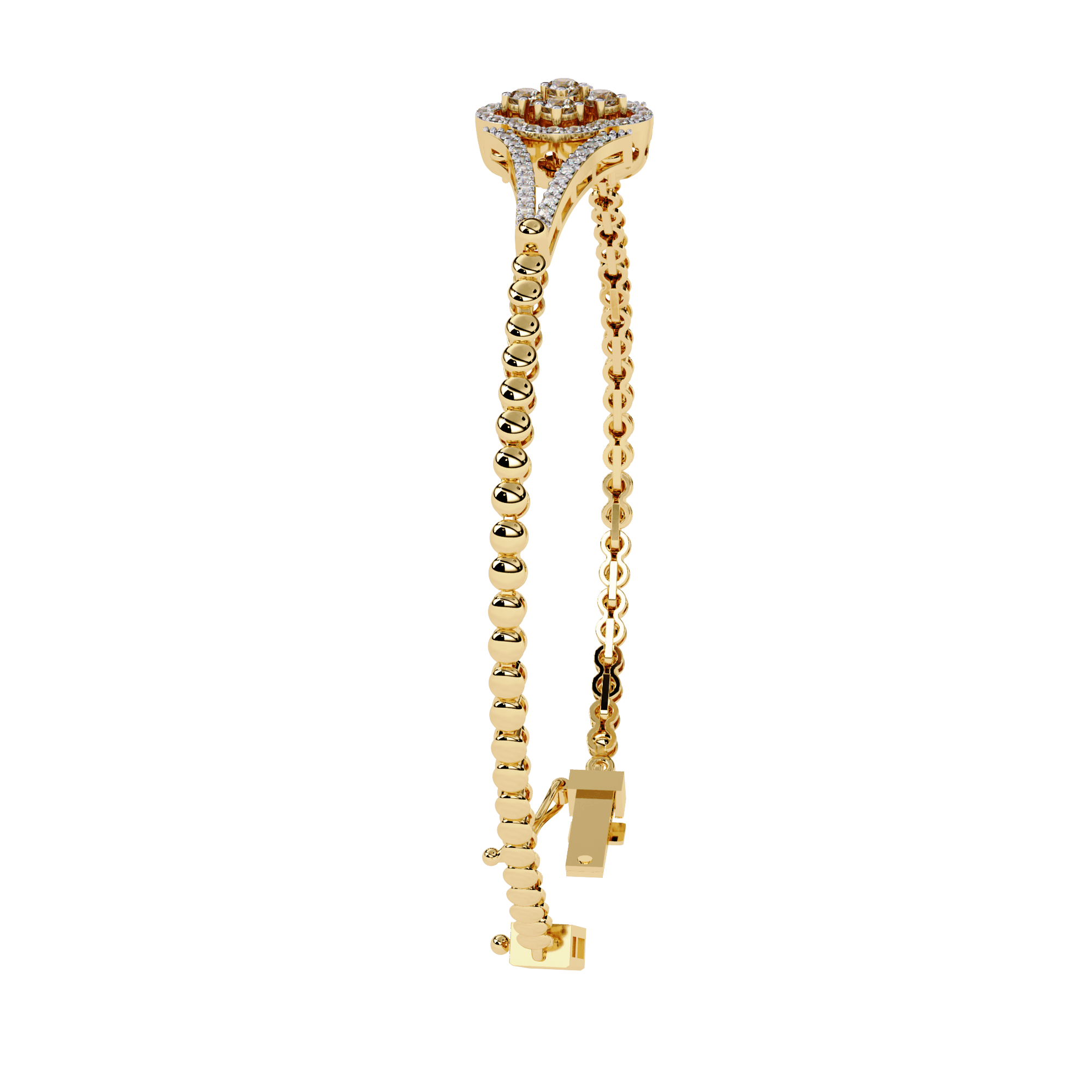 Floral Arc Lab-Grown Diamond Bracelet in 925 Silver (1.15 ct) - Image 12