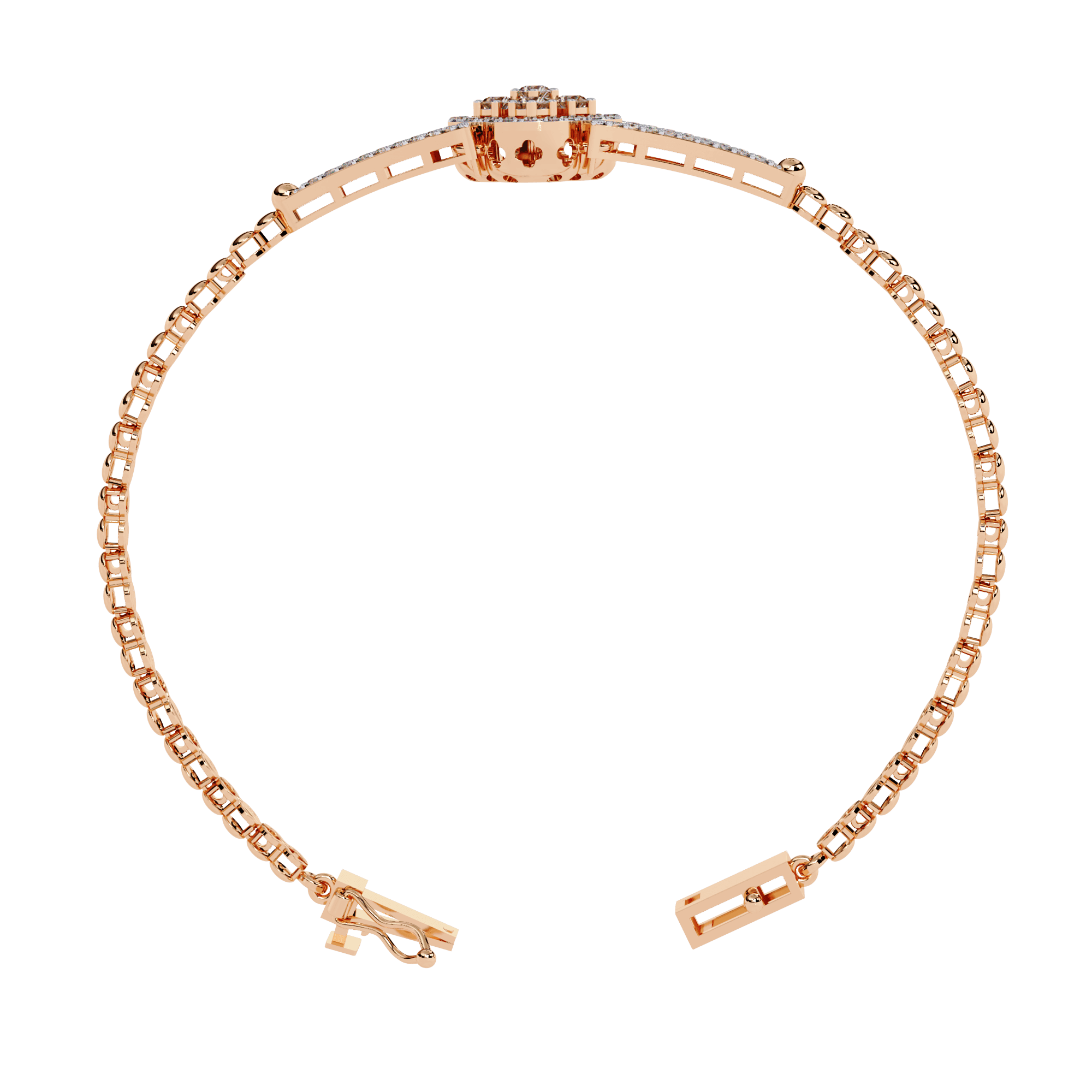 Floral Arc Lab-Grown Diamond Bracelet in 925 Silver (1.15 ct) - Image 13