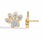Paw Print Lab-Grown Diamond Stud