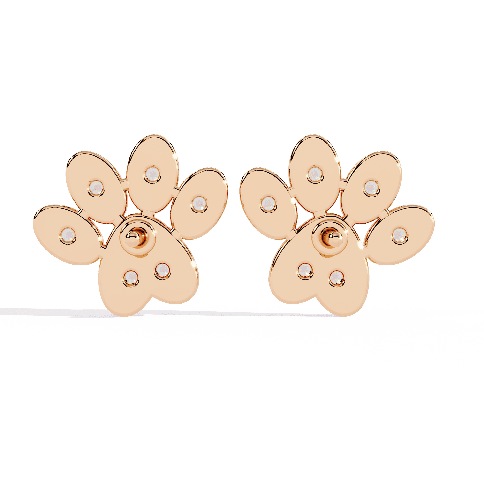 Paw Print Lab-Grown Diamond Stud