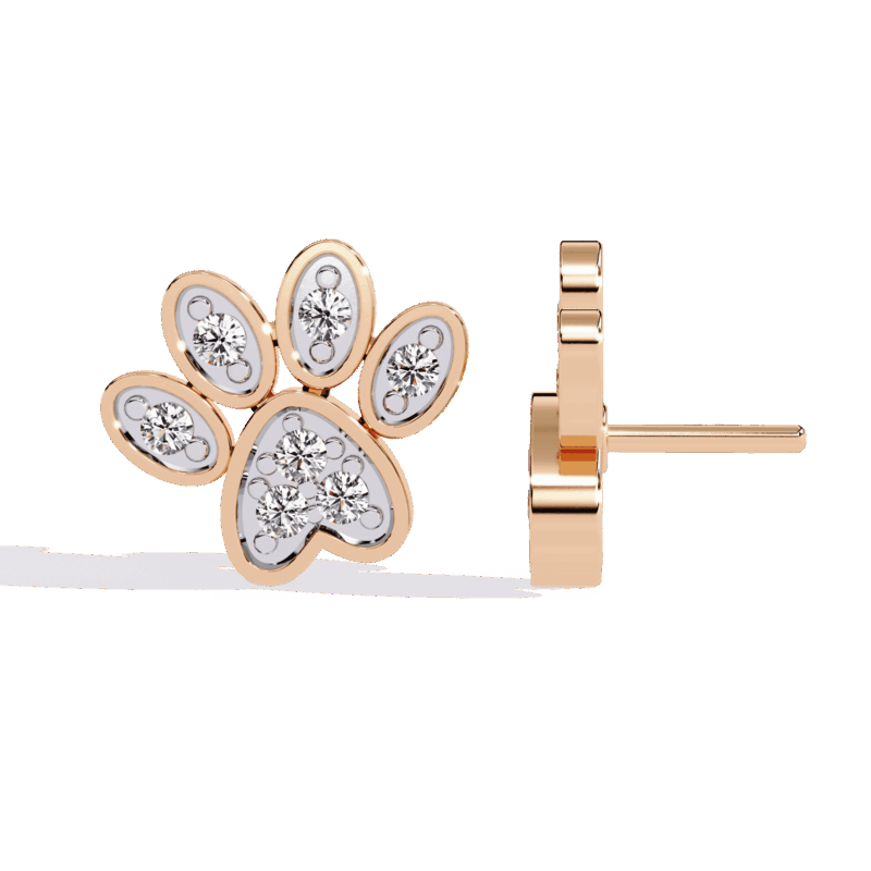 ER14088-9-png paw print lab-grown diamond stud