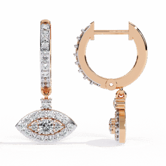 Evil Eye Lab-Grown Diamond Drop Earrings in 925 Silver – Nievaa Jewels