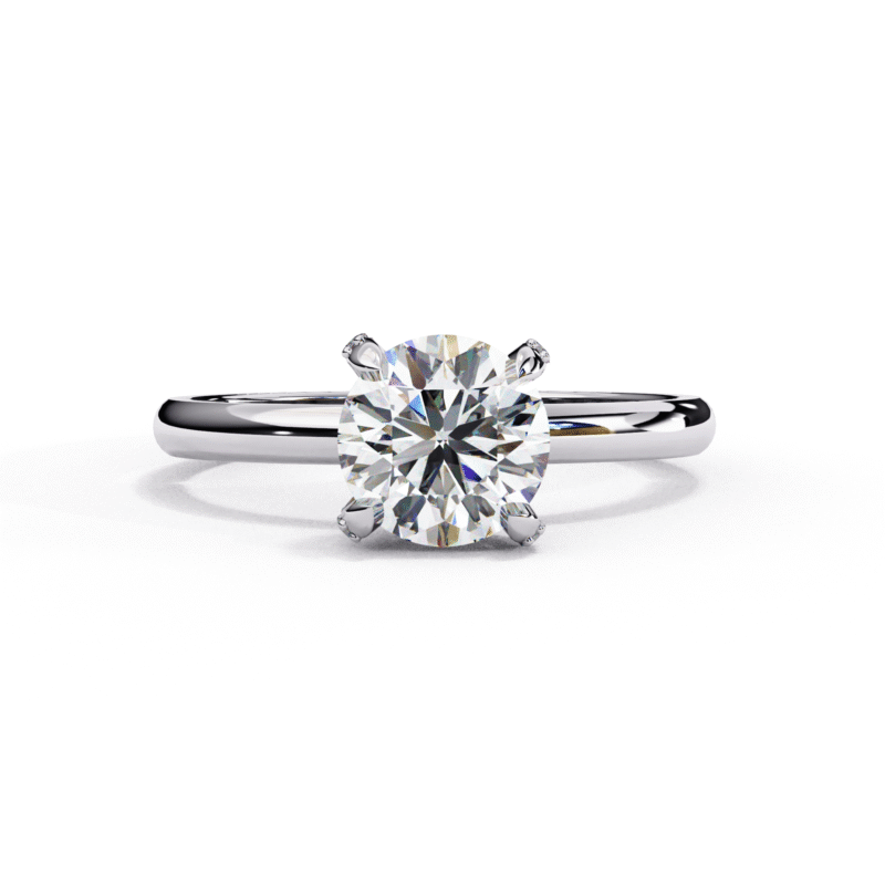 LR14097-10-png Round Lab Grown Diamond Solitaire Engagement Ring