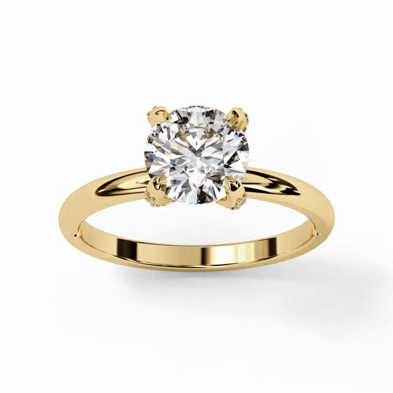 Round Lab Grown Diamond Solitaire Engagement Ring