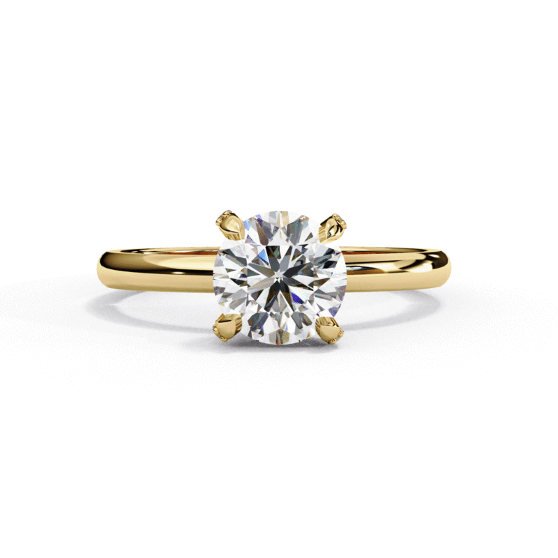 LR14097-8-png Round Lab Grown Diamond Solitaire Engagement Ring