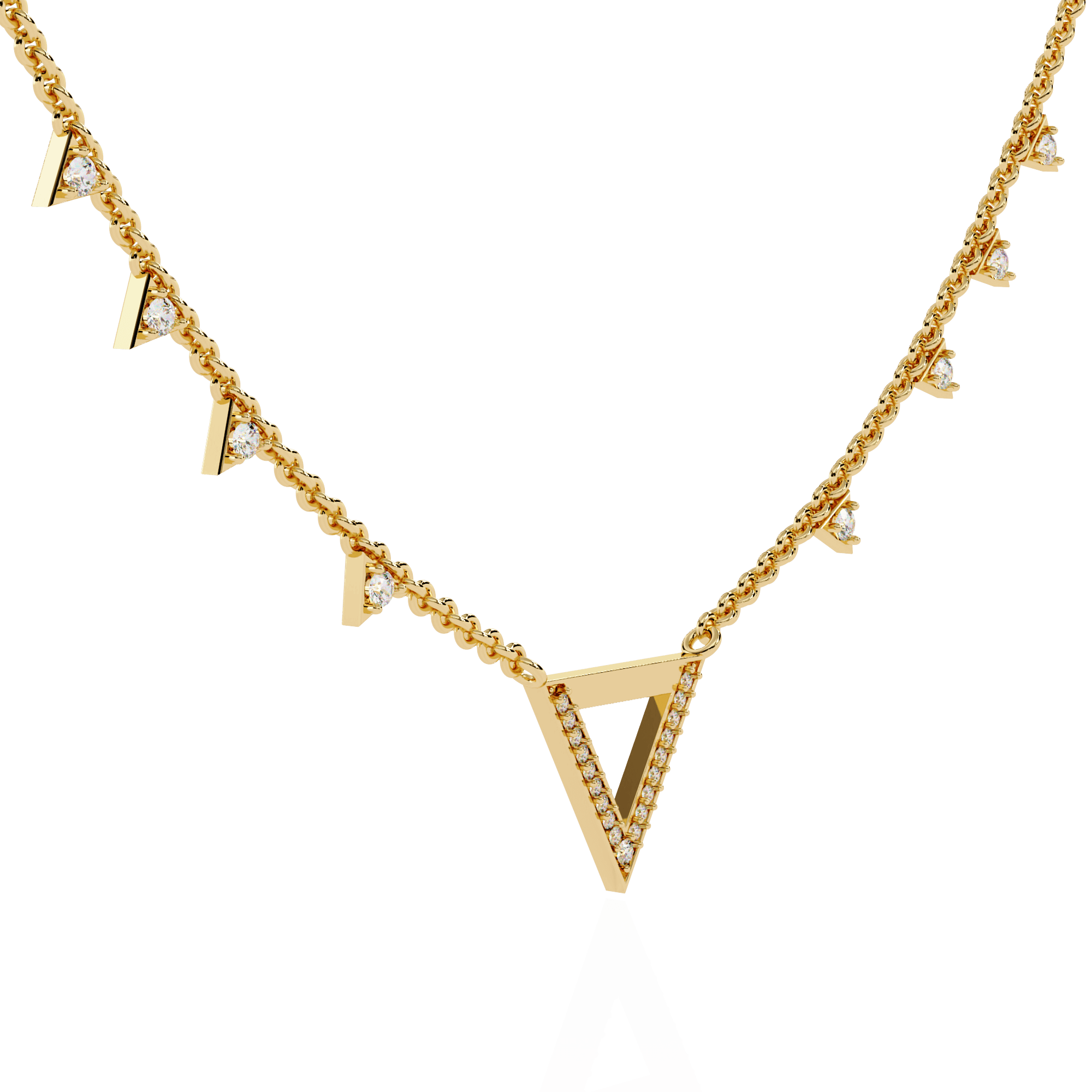Geometric Diamond Necklace for Women: Striking Lab-Grown Diamonds in BIS Certified 925 Sterling Silver - Image 6