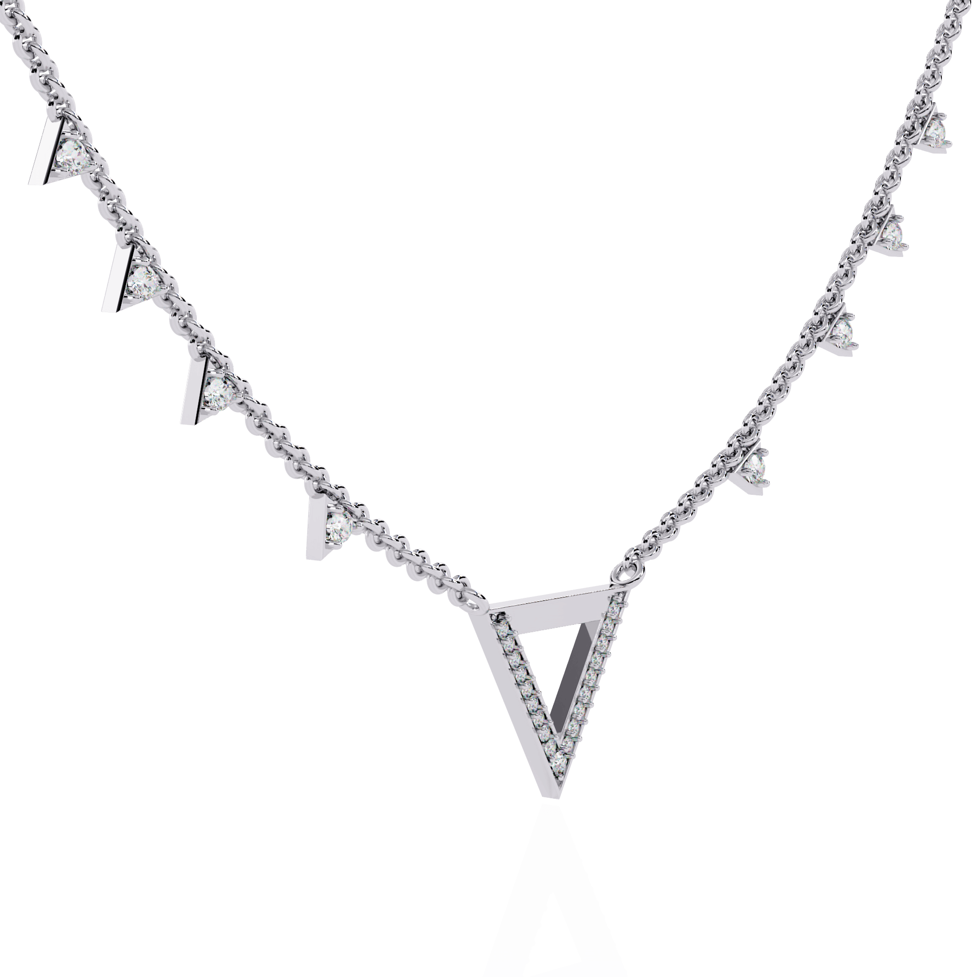Geometric Diamond Necklace for Women: Striking Lab-Grown Diamonds in BIS Certified 925 Sterling Silver - Image 5