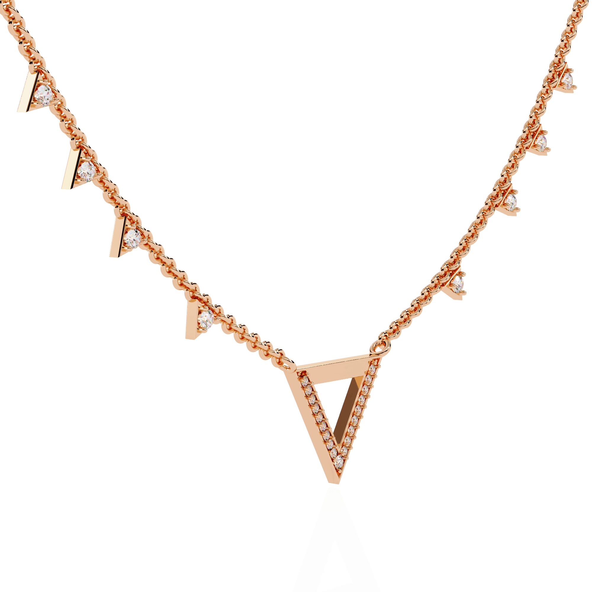Geometric Diamond Necklace for Women: Striking Lab-Grown Diamonds in BIS Certified 925 Sterling Silver - Image 4