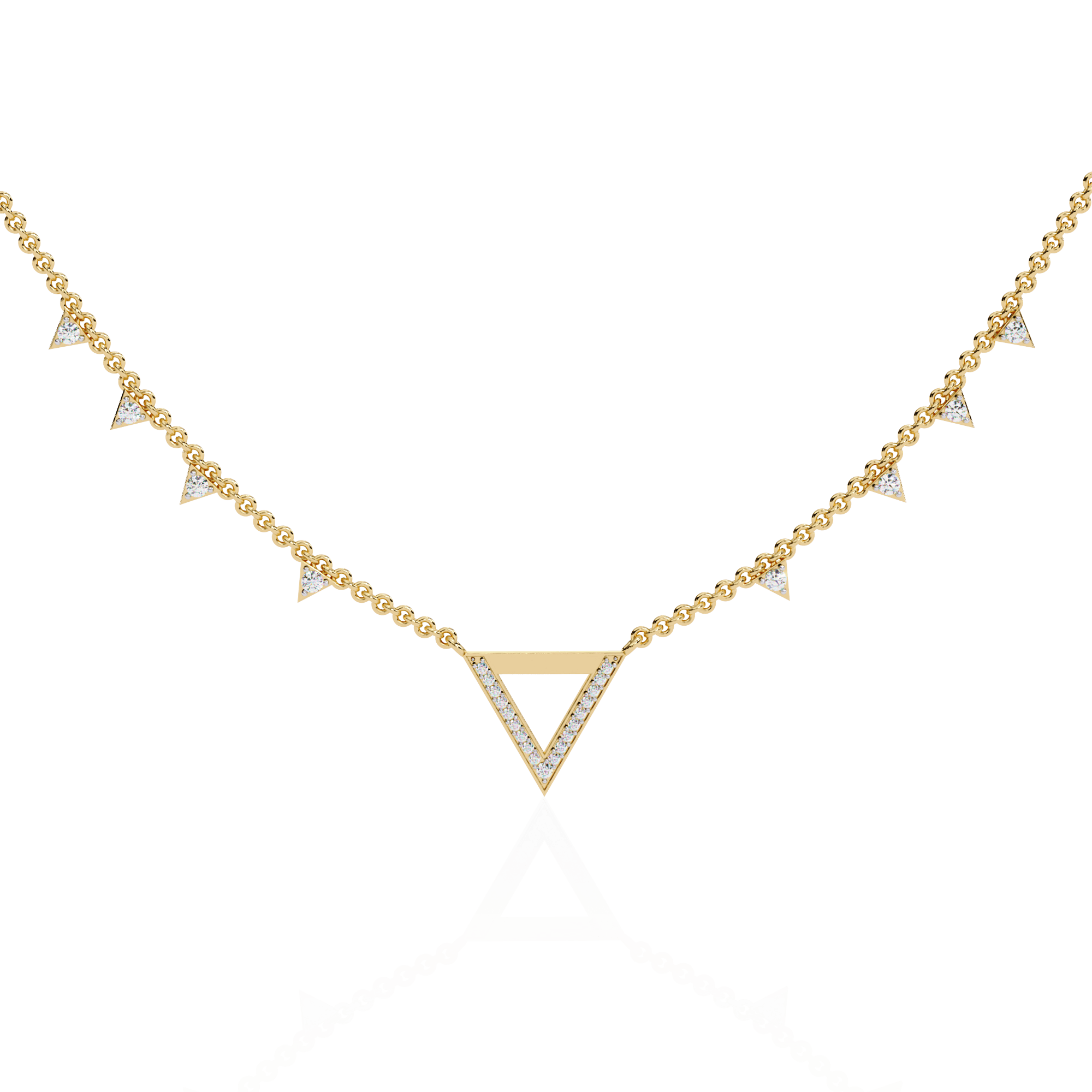 Geometric Diamond Necklace for Women: Striking Lab-Grown Diamonds in BIS Certified 925 Sterling Silver - Image 3