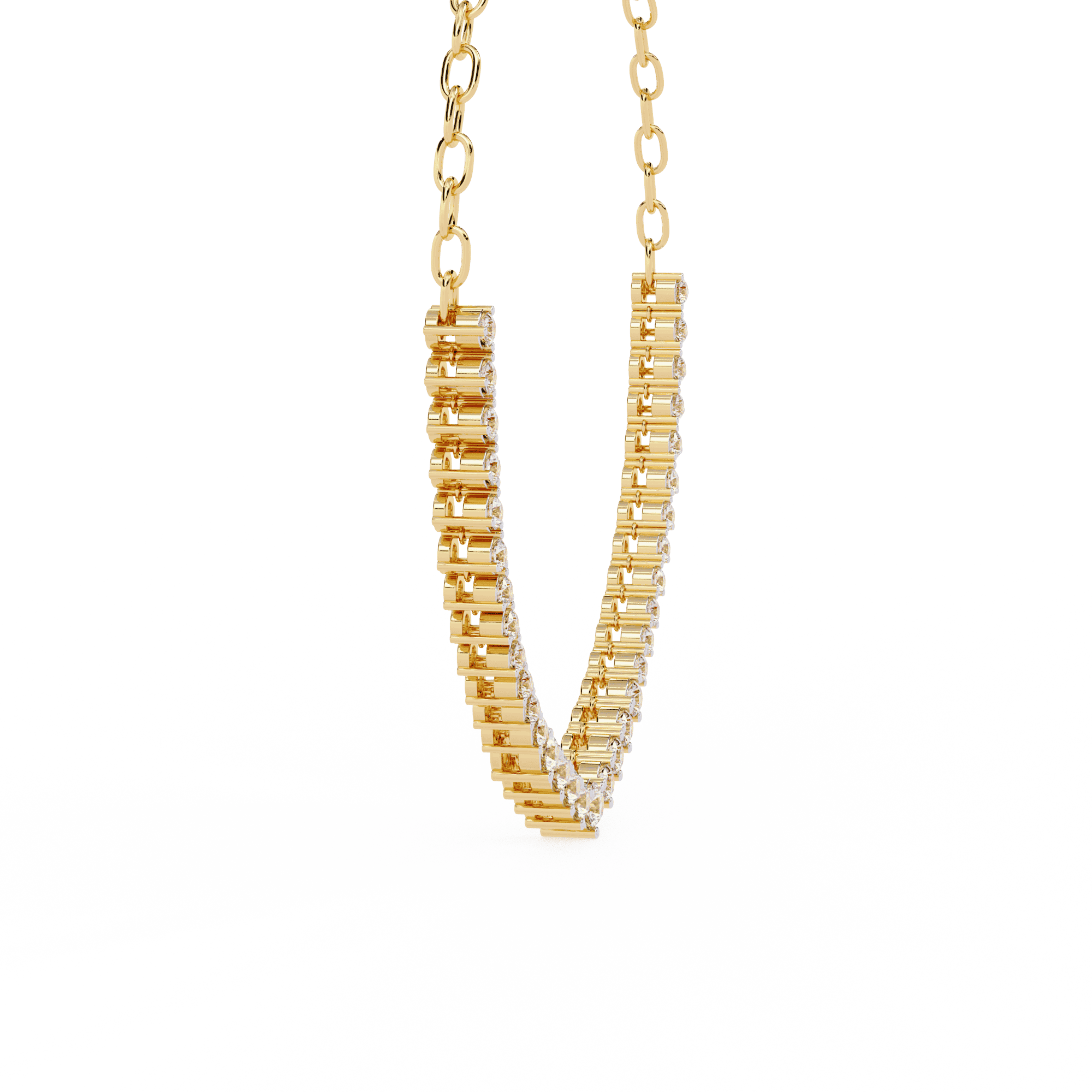 lab grown diamond tennis necklace