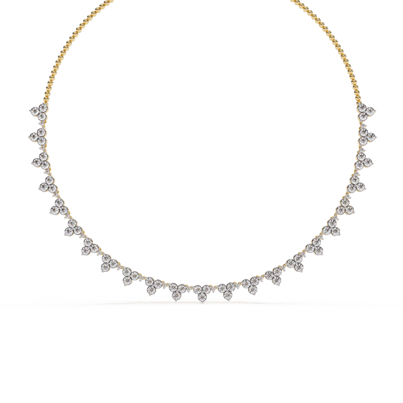 Lab Grown Round Diamond Tennis Necklace