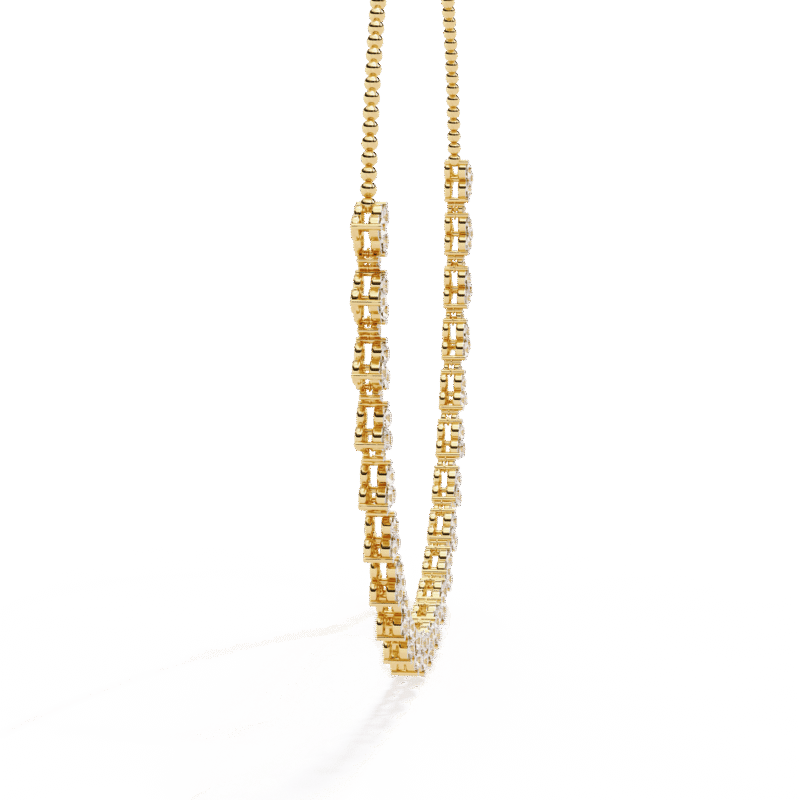 Lab Grown Round Diamond Tennis Necklace