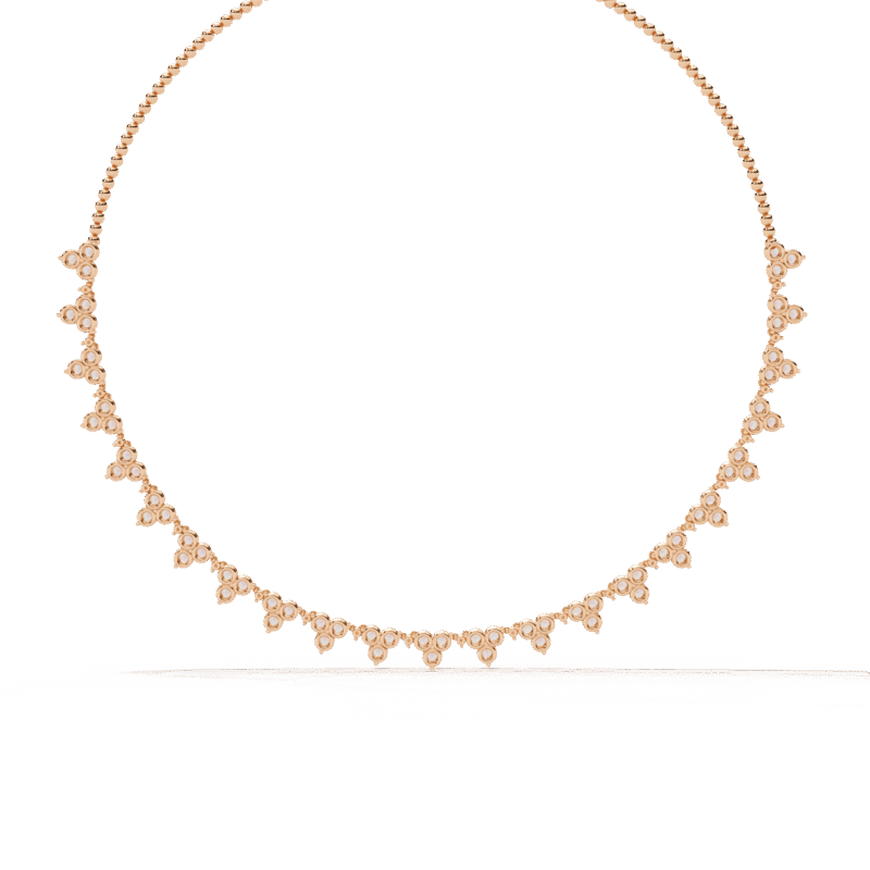 Lab Grown Round Diamond Tennis Necklace