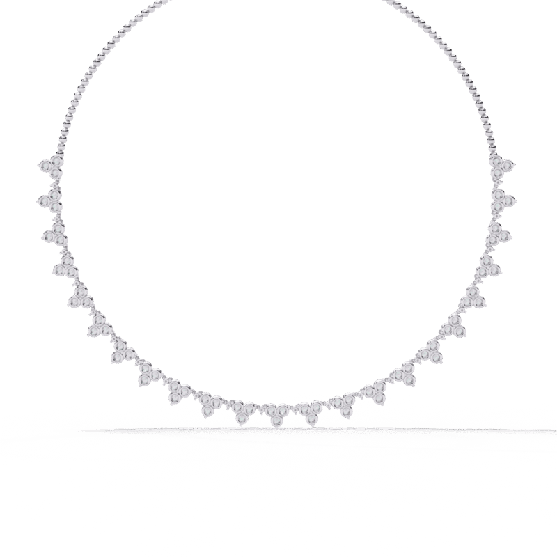 Lab Grown Round Diamond Tennis Necklace