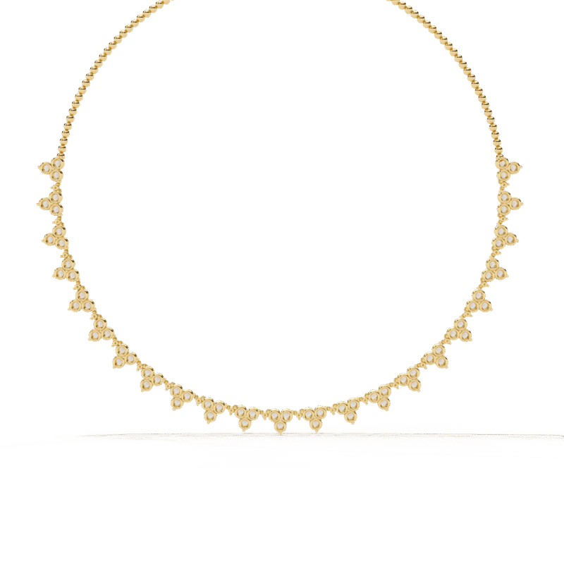 Lab Grown Round Diamond Tennis Necklace