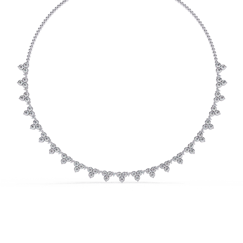 Lab Grown Round Diamond Tennis Necklace