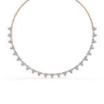 lab grown round diamond tennis necklace