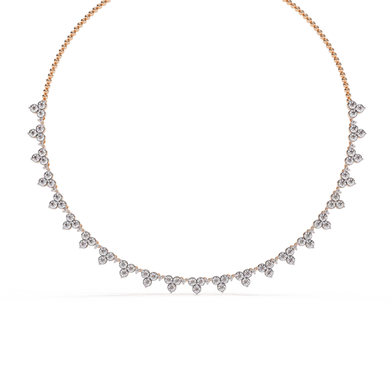 lab grown round diamond tennis necklace