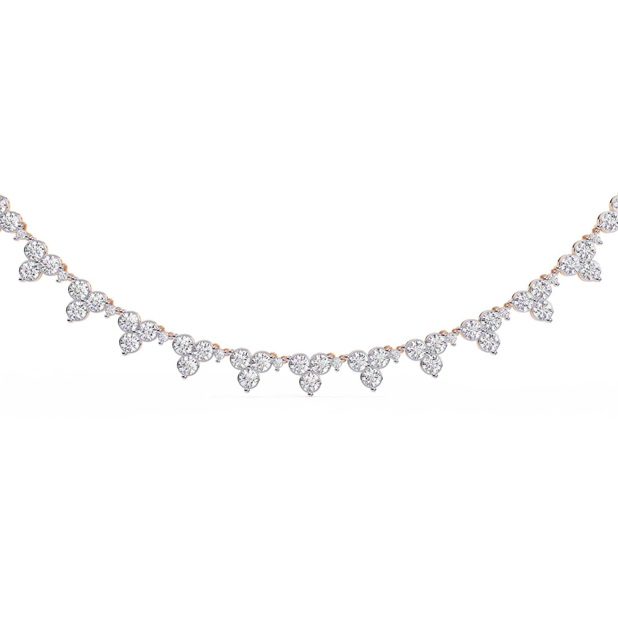 Lab Grown Round Diamond Tennis Necklace