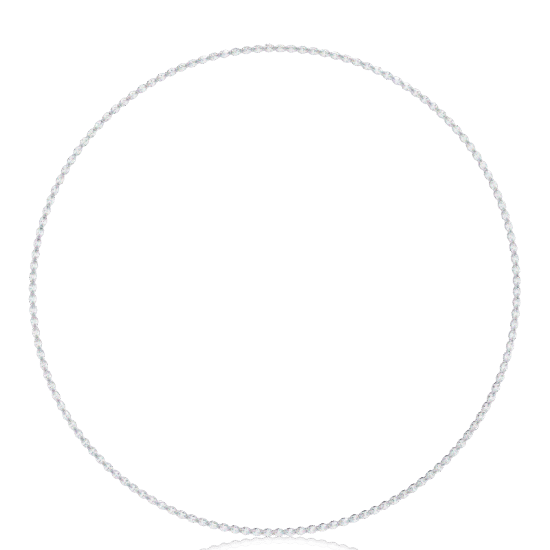 Oval Diamond Tennis Necklace