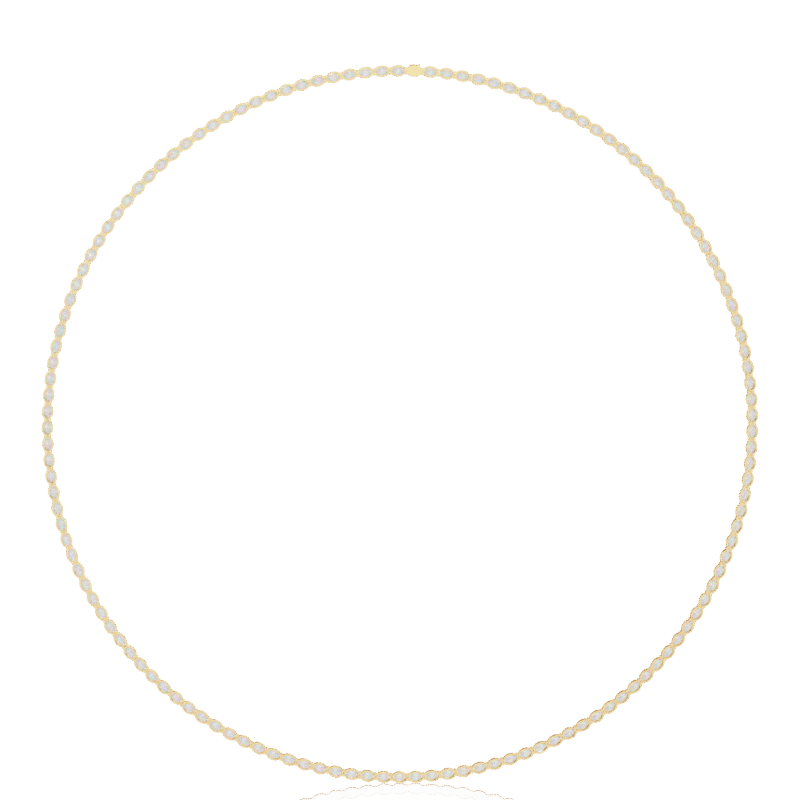 Oval Diamond Tennis Necklace