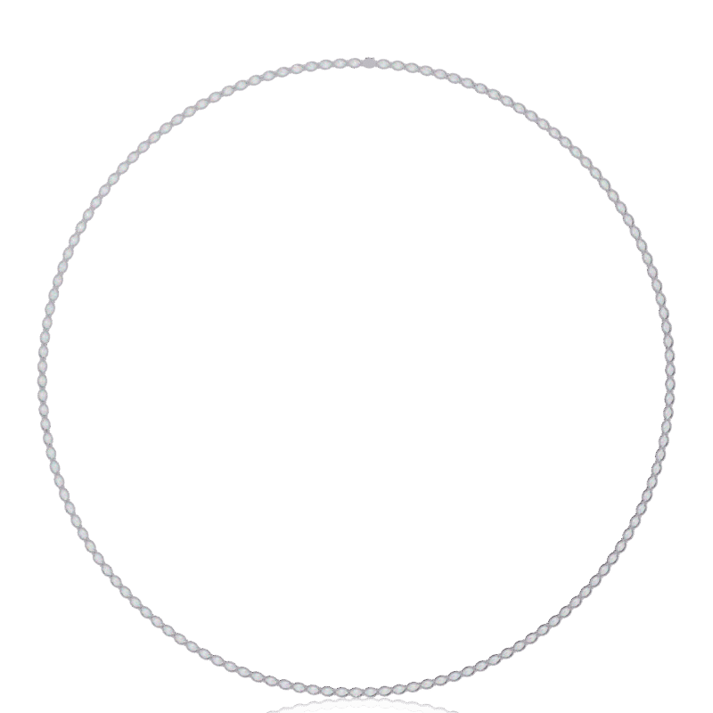 Oval Diamond Tennis Necklace