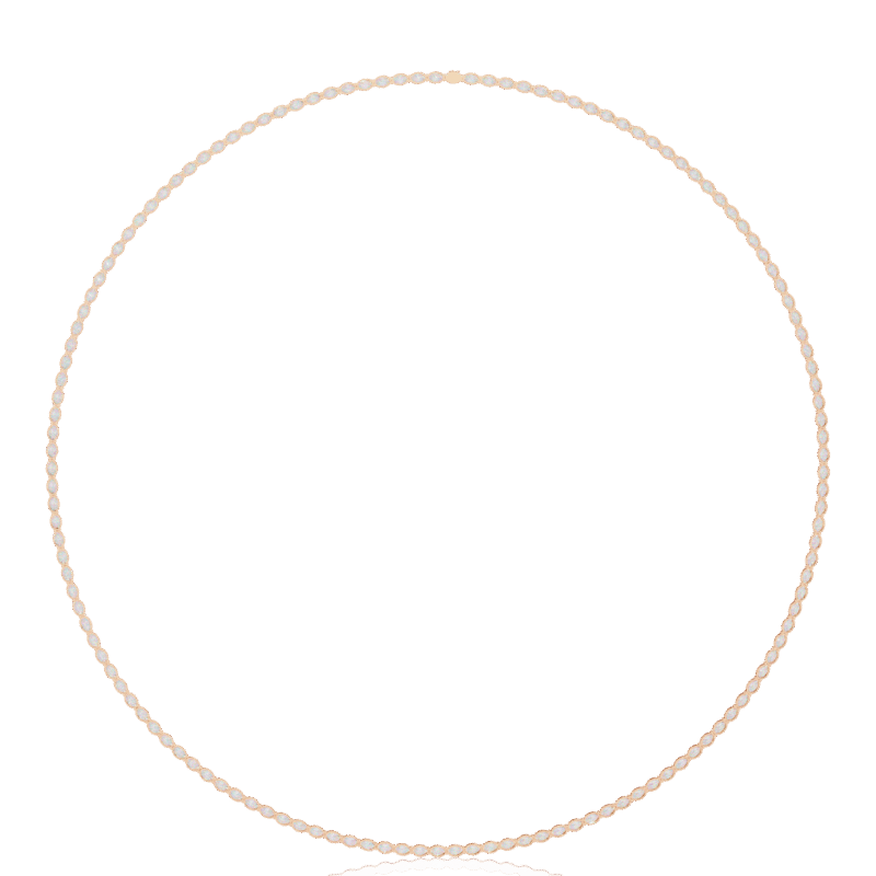 Oval Diamond Tennis Necklace