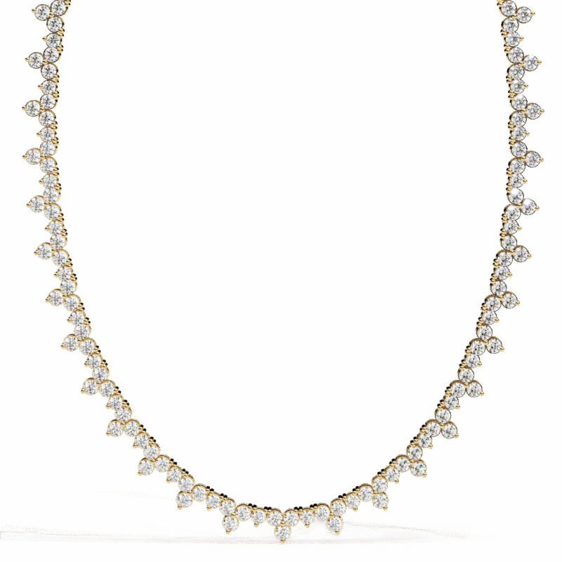 lab grown diamond tennis necklace