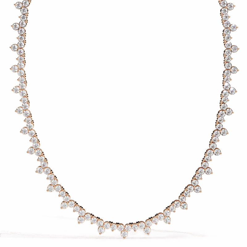 lab grown diamond tennis necklace