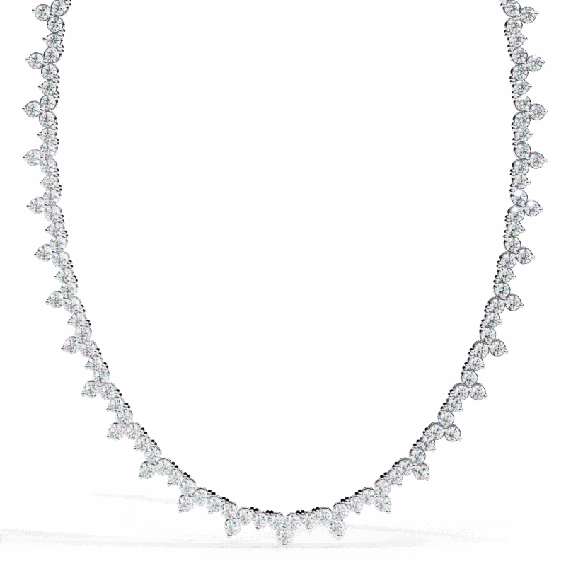 lab grown diamond tennis necklace