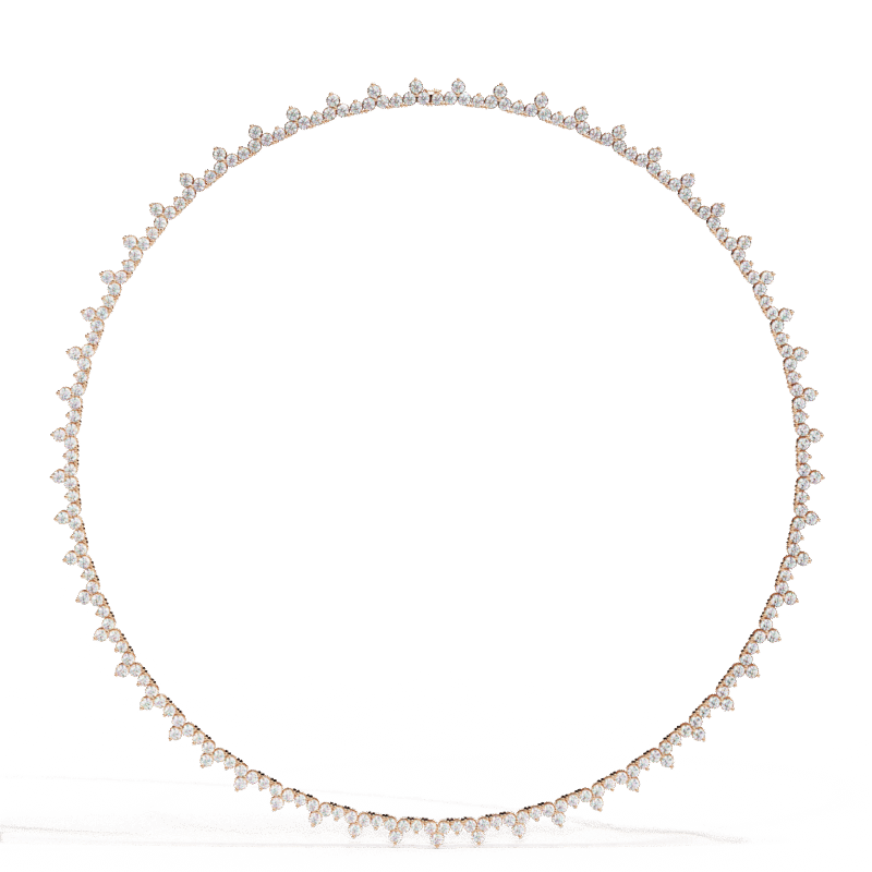 lab grown diamond tennis necklace