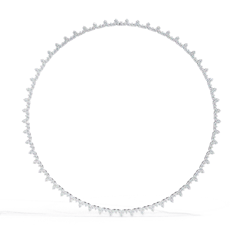 lab grown diamond tennis necklace