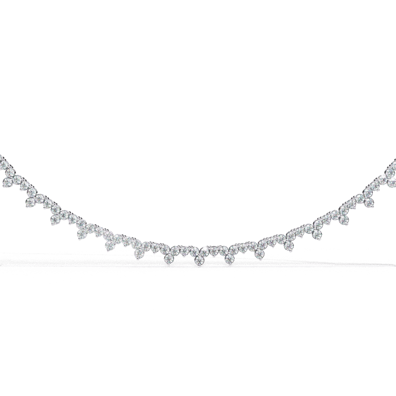 lab grown diamond tennis necklace