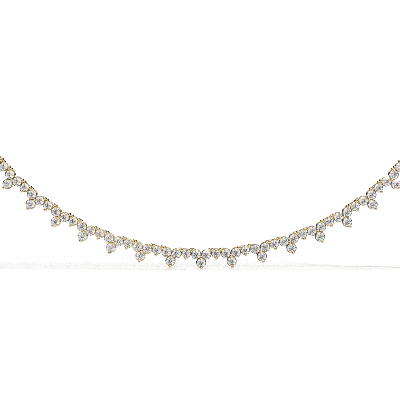 lab grown diamond tennis necklace