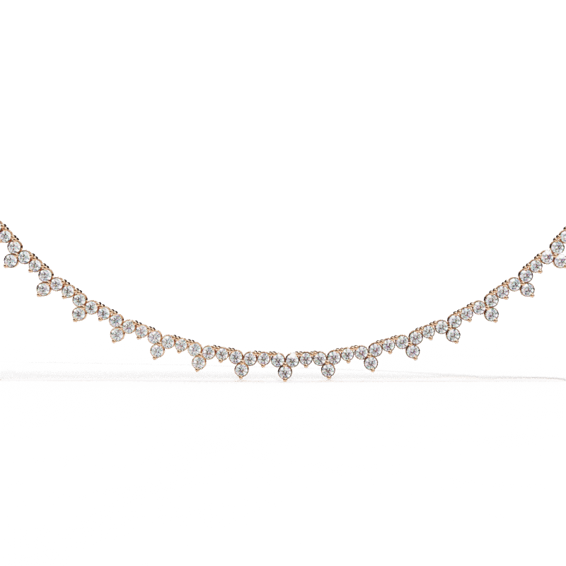 lab grown diamond tennis necklace