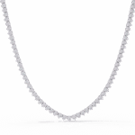 round diamond tennis necklace