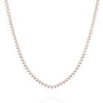 round diamond tennis necklace