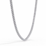 round diamond tennis necklace