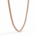 round diamond tennis necklace