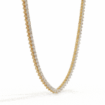 round diamond tennis necklace