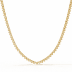 round diamond tennis necklace