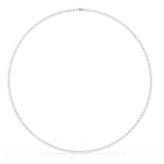 round diamond tennis necklace