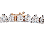 round diamond tennis necklace