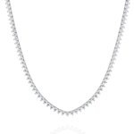 round diamond tennis necklace
