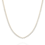 round diamond tennis necklace