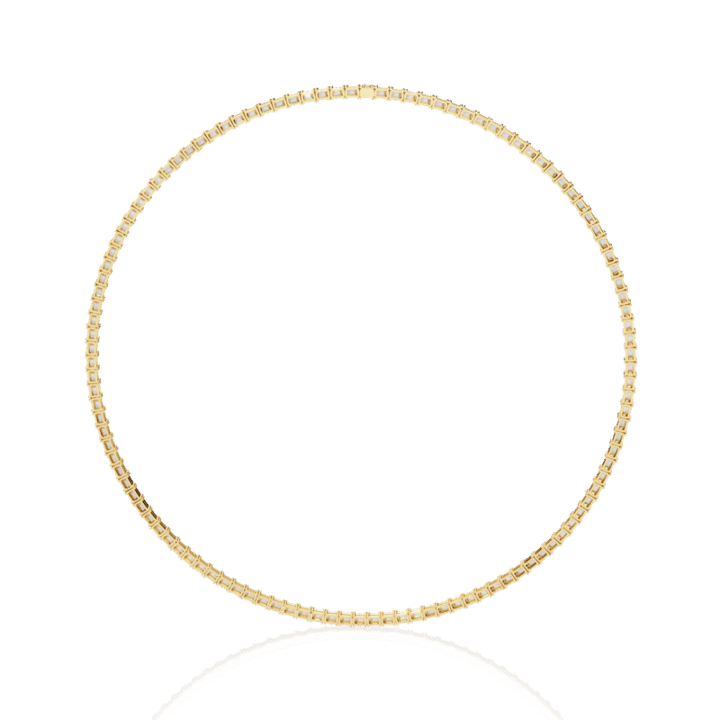 NK14039-11-png Emerald Cut Diamond Tennis Necklace